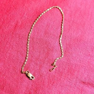 Stamped 14k Italy 7inch fancy link gold bracelet